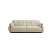 Drinel Sand Velvety Fabric Upholstered Down and Plush Cotton Stuffed Sofa/Ottoman