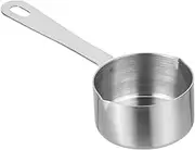 EXHUMKY 1Pc Stainless Steel Sauce Spoon Ergonomic Soup Spoon for Cooking Measuring Serving for Sauces Soups and Teppanyaki Kitchen Tool