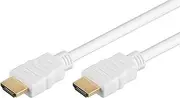 PremiumCord 4K High Speed HDMI + Ethernet Cable 3 m, Compatible with Video 4K 2160p, Full HD 1080p, Deep Colour, 3D, ARC, HDR, 3X Shielded, 10.2Gbps, Gold-Plated Connectors, White