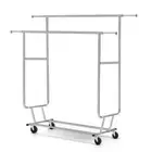 Clothes Rack Airer Double Rail Coat Stand Adjustable Hanger Artiss