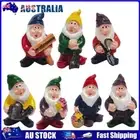 AU Gnome Fairy Resin Statues Miniature Garden Elf Sculpture Dwarf Figurine (H)