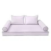 *COVER ONLY*-Style 4 Daybed Mattress Bolster Pillow Contrast Pipe Full-AD107