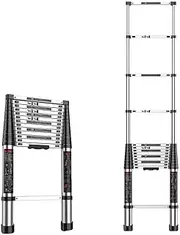 Telescopic Ladder,Ladders,Multifunctional Ladder,Extension Telescopic Tall Ladder Aluminum Telescoping Extension Multi-Purpose Step Ladders Loft Extension Extend Portable Ladder Foldable Ladder (2.7