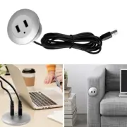 Multiple Port USB Desk Hole Cable Manager Embedded for Desktop Sofa Home Use