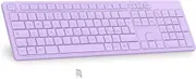 LeadsaiL Wireless Keyboard, Wireless Keyboard Full Size Italian QWERTY Layout, Ergonomic USB Layout, 2.4GHz with Numeric Keypad for PC, Laptop, Mac OS, MacBook Pro/Air, Windows Purple