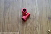 Light weight Presta to Schrader Valve Adapters in anodized RED