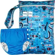 Reusable Swim Nappy with BONUS Wet Bag (XLARGE 12-15Kg/ 18-36 Months/Size 2-3...