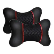 Car Seat Headrest Pillow Head Neck Rest Support Cushion Travel Pillow PU Leather (for: Audi)