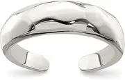 [JewelryWeb] 925 Sterling Silver Faceted Solid Polished Domed toe ring
