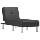 Faux Leather Chaise Lounge Chair Living Bedroom Accent Couch Lounger Daybed Sofa