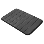 Bathroom Rug, 31" x 20" Memory Foam Non Slip Bath Mat for Bathroom, Black