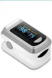 Fingertip Pulse Oximeter Blood Oxygen Saturation Monitor OLED Screen W/ Batterie