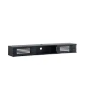 Clancy Wall Mount Entertainment TV Unit Floating 2 Doors 180cm Black