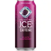 Sparkling Ice 16 Oz. Sparkling Water + Caffeine, Black Raspberry Pack of 12