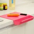 Non-Slip Slot Cutting Board Foldable Camping Chopping Block Fruit