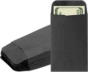 uxcell Money Envelope, 50 Pack 3.5" x 2.2" Cash Envelopes Money Holder Bags Budgeting Saving Challenge Letter for Gift Coins Checks Tickets Jewelry Passport Card, Black