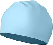 Vaveren Silicone Swimming Hat Professional Waterproof Bathing Hat Shower Cap for Men Women Curly Short Medium Long Hair Adult Driving