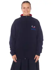 Snr Navy/Red Fleece Jacket With Emb