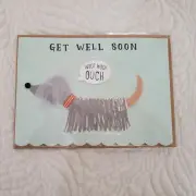 Get Well Greeting Card For Dog Woof Woof Ouch
