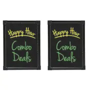 2x Quartet Flashing LED Battery Powered Writing/Message 44cm Board Glass/Sign