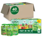 Fruit on the Go Apple Apple, Apple Peach, Gimme Five! Snack Pouches, 40 Pack