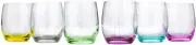 Bohemia Crystal Whisky DOF Glasses Engraved Set of 6 Lead Free Rainbow Drinkware