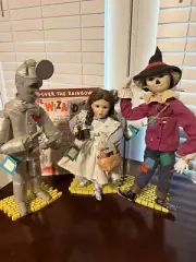 COLLECTORS 3 Porc DOLLs DOROTHY, Tin Man, Scarecrow Ashton Drake Gall Free Shipp