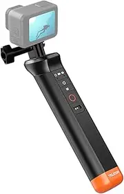 Blelsa Sports Camera Floating Handle with Remote Shutter 15M Stick with Wrist Strap Replacement for Hero 12/11/10/9/8 Action Camera Underwater Diving Pole Black