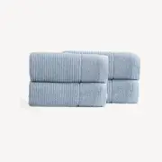 Renee Taylor Cambridge Textured 4 Piece Blue Mirage Bath Sheet Pack