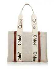 Chloe Woody Medium Canvas Tote