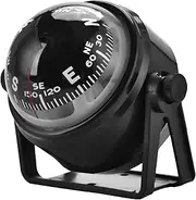 Dash Compass, Professional Car & Boat Compass, Black Adjustable Marine Ball Night VisionCompass, for Marine and Outdoor Travel