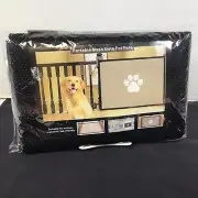 Portable Mesh Stair Gate For Pets Black With Paw Art 43”x31” New