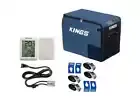 Kings 40 ESCAPE Fridge Cover+ Wireless Thermometer +1.8m 12v Cable +Tie-Down Kit