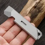 TC4 Titanium Crowbar Pry Bar Underreach EDC Pocket Bottle Opener Pendant Tool