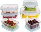 Oven Safe Glass Food Storage Containers Set-6 Locking Lids-Meal Prep Microwave