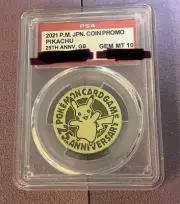 Pikachu Coin 25Th Anniversary Promo Pokemon Psa10