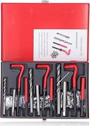 Thread Repair Kit, Stainless Steel Thread Repair Kit, Wear Resist Thread Repair Hand Tool, Drill Tap Thread Repair for Engine Repair