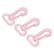 3Pc Plastic Swivel Snap Hooks, Travel Rotary Lobster Clasp Buckles(Pink)