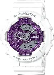 [Casio] G-Shock GA-110WS-7A 110 Series Analog Digital White Strap Men's Watch, Purple Dial, 55 × 51.2 × 16.9 mm