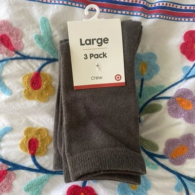 Target Grey School Crew Socks L