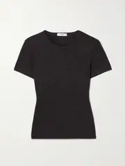 [AGOLDE] AGOLDE - Harri Ribbed-knit T-shirt - Brown - x small x small Brown