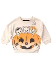 Infant Boys Beige CoComelon Halloween Pumpkin Sweatshirt Top 12 months
