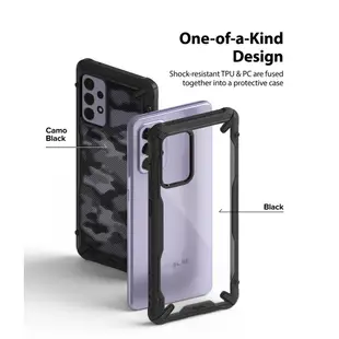 Ringke Fusion-X 防撞舒適握感手機殼 黑邊框 迷彩黑 Galaxy A72 A52 A52s A32 5G