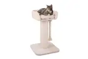 High Bed Scratching Post for Large Cats, Cream