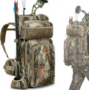 Camo Bow Hunting Backpack for Men and Women, Saddle Hunting Back Pack with Bow H