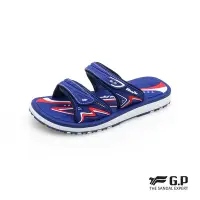 在飛比找Yahoo奇摩購物中心優惠-G.P高彈性舒適雙帶拖鞋-藍色 G1535W GP 拖鞋 室