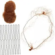 VICASKY 1 Set Elastic Mesh Bun Covers for Women Hair Disposable Hair Nets for Ballet Buns for Dance Performances and Professional Styling Includes and Shaped Clips