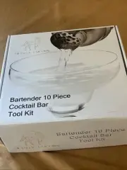 Bartender 10 Piece Cocktail Bar Tool Kit By Metallic Unicorn