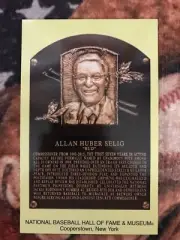Bud Selig Postcard- Baseball Hall of Fame Induction Plaque - Cooperstown Photo