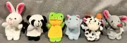 Story Telling Animal Finger Puppets Dog Mouse Hippo Bunny Panda Bear Frog Cow
